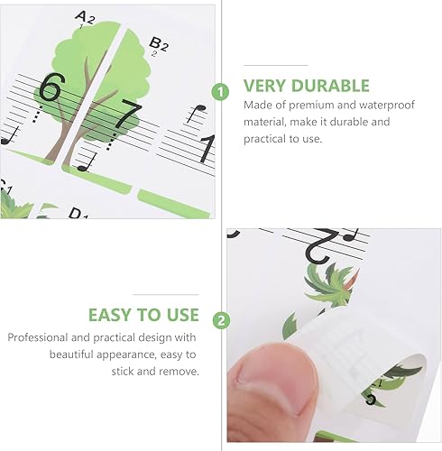 Miniatura 7 de Paquete de 1 calcomanía de teclado electrónico de órgano profesional, etiqueta de teclado electrónico para teclado de piano (como)