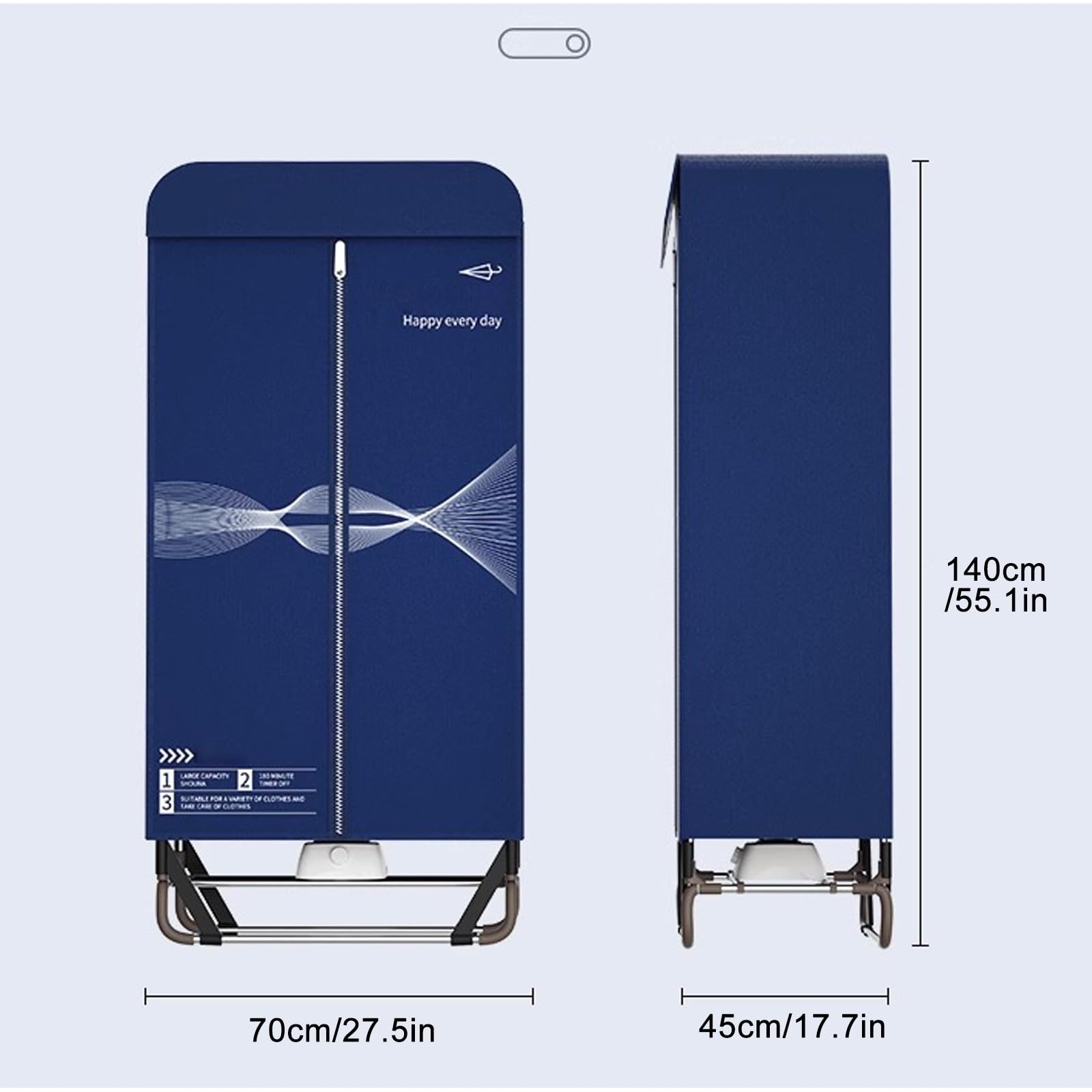 Secadora Portatil Ropa, Secadora Ropa para el Hogar, Secadora Bomba de Calor, Mini Secadora Plegable Adecuada para Apartamentos, Casas, Vehículos Recreativos