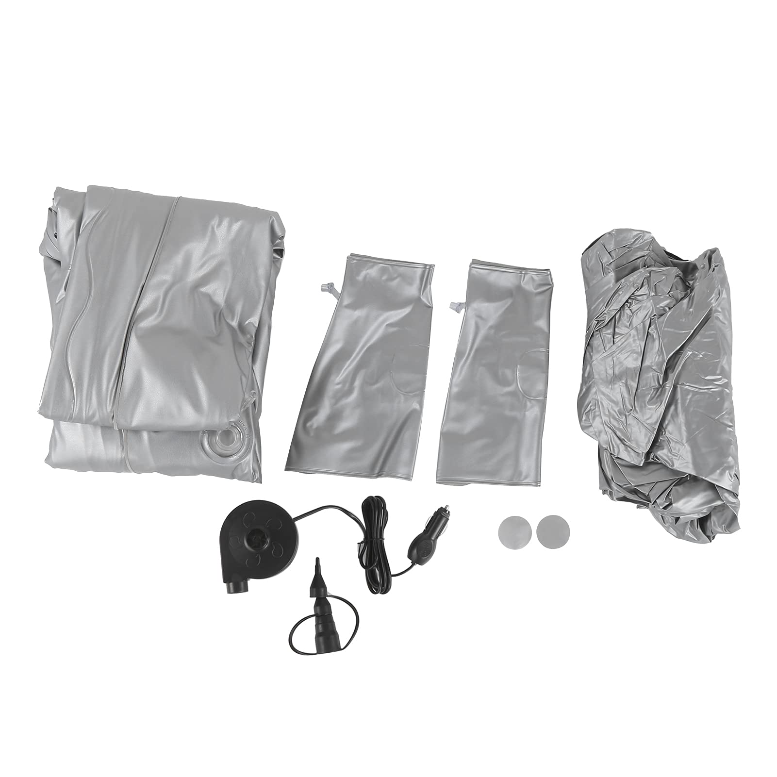 Cryfokt Materac Dmuchany Elektryczna Pompa Inflatora Powierzchnia Flokująca do SUV MPV RV Travel Outdoor 174 X 126 Cm (GREY)