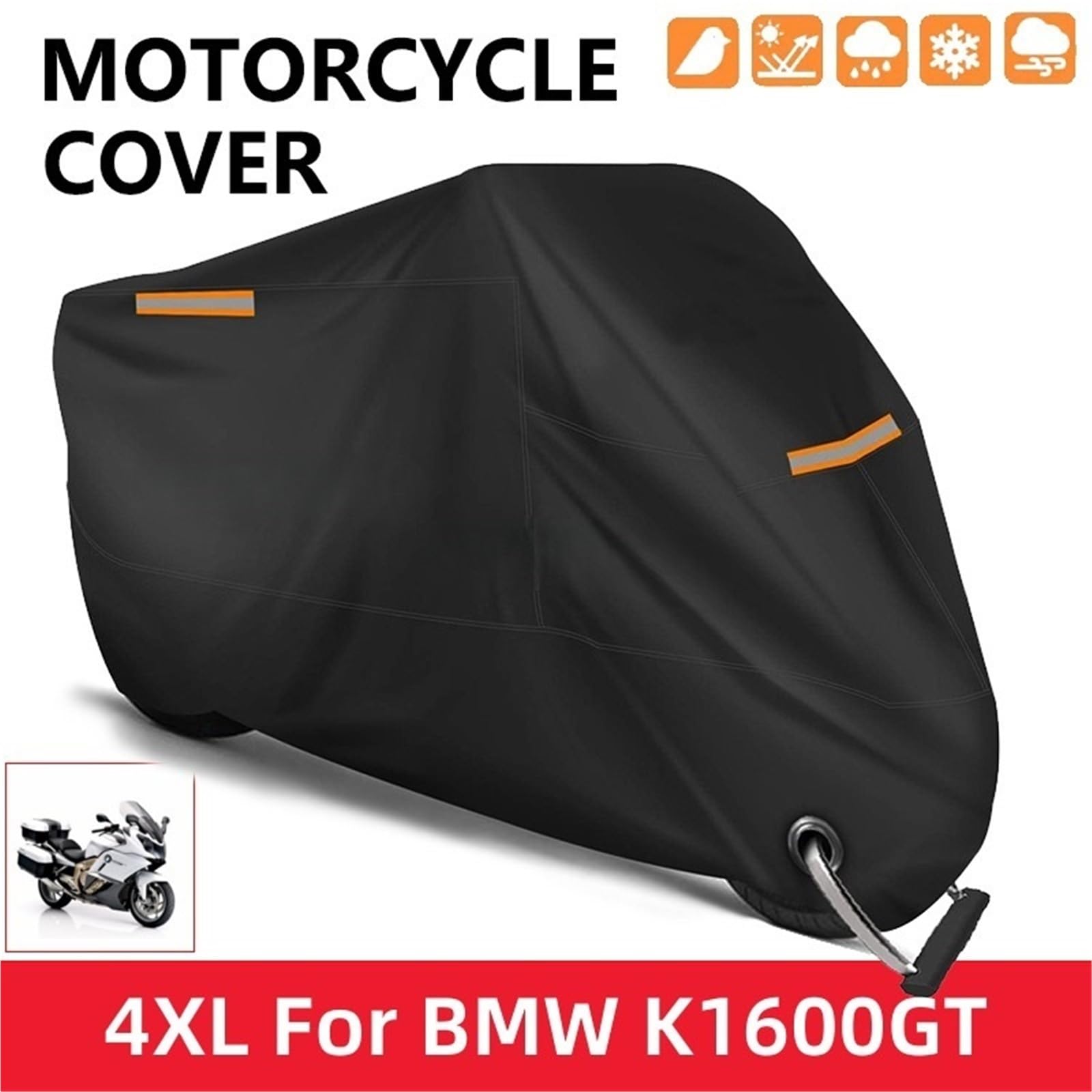 Motorcycle Cover Waterproof Outdoor Scooter UV Protector Dust Rain Cover For B/M/W K 1600GT K1600 GT K 1600 GT 2016-2021(3XL For 221-230cm)