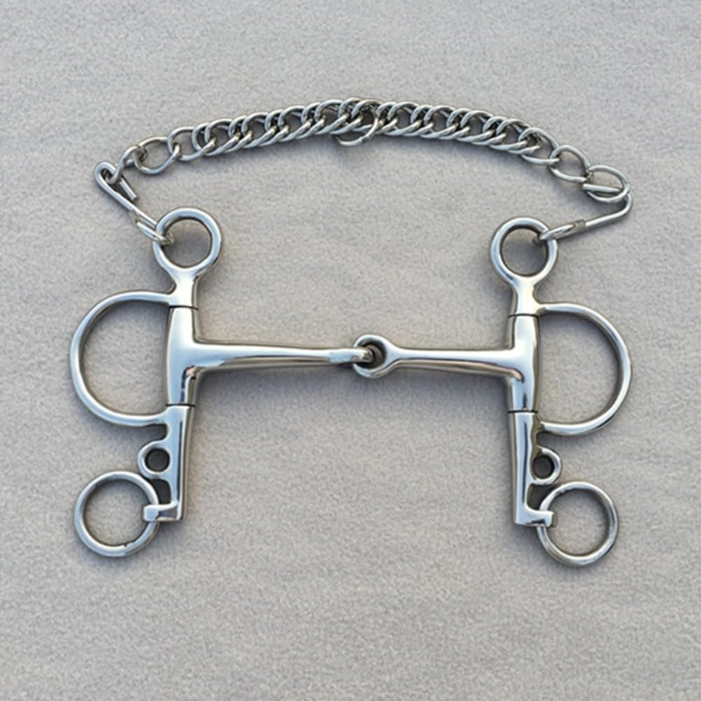 Zoegneer Mors de cheval en acier inoxydable 12,5 cm Armature pour entraînement équestre équitation pour Western Tack