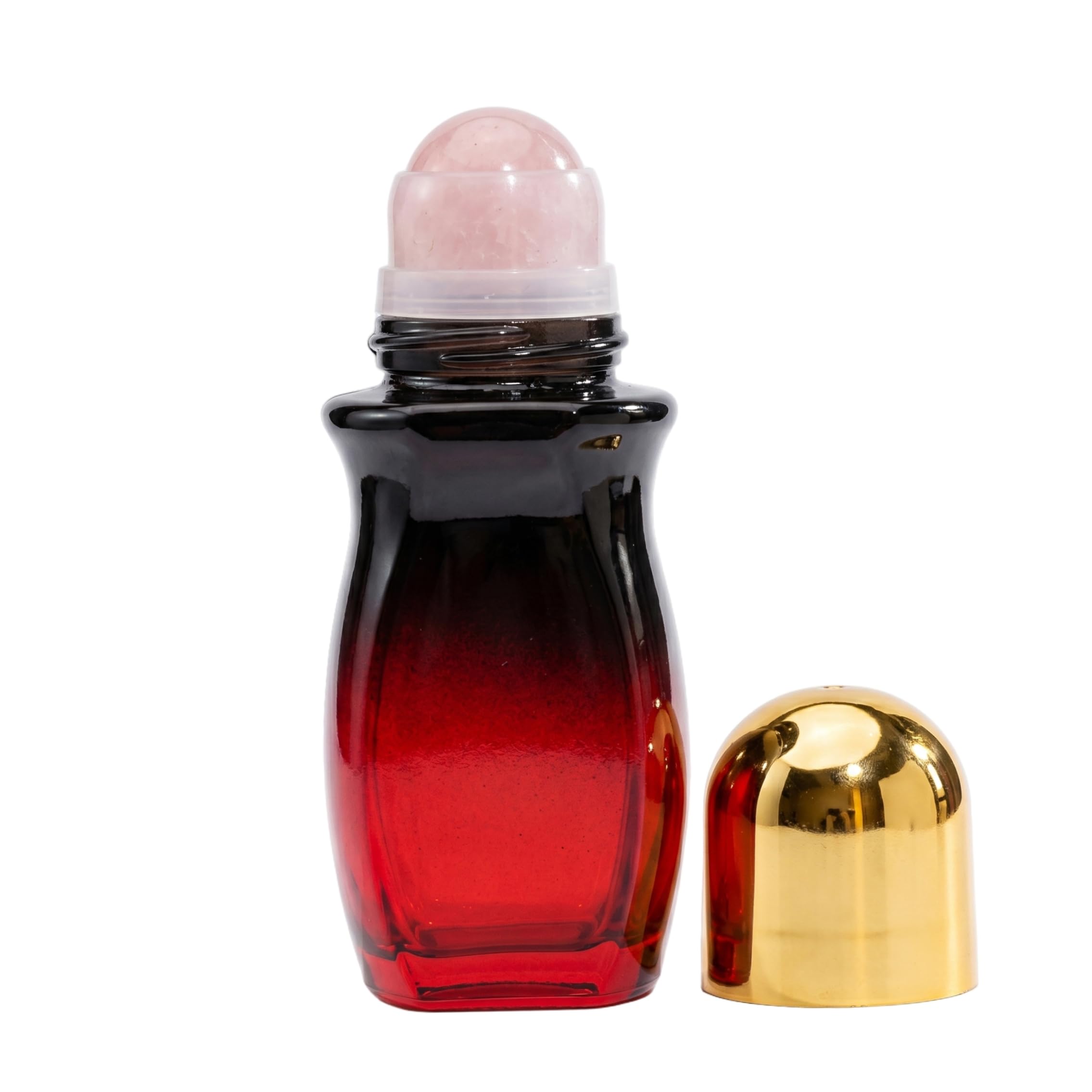 Bemonew 50Ml Roller Ball Applicator, Refillable Quartz Roller Ball Glass Bottle With Gold Cap Leak-Proof Empty Roll On Bottles For Home Travel