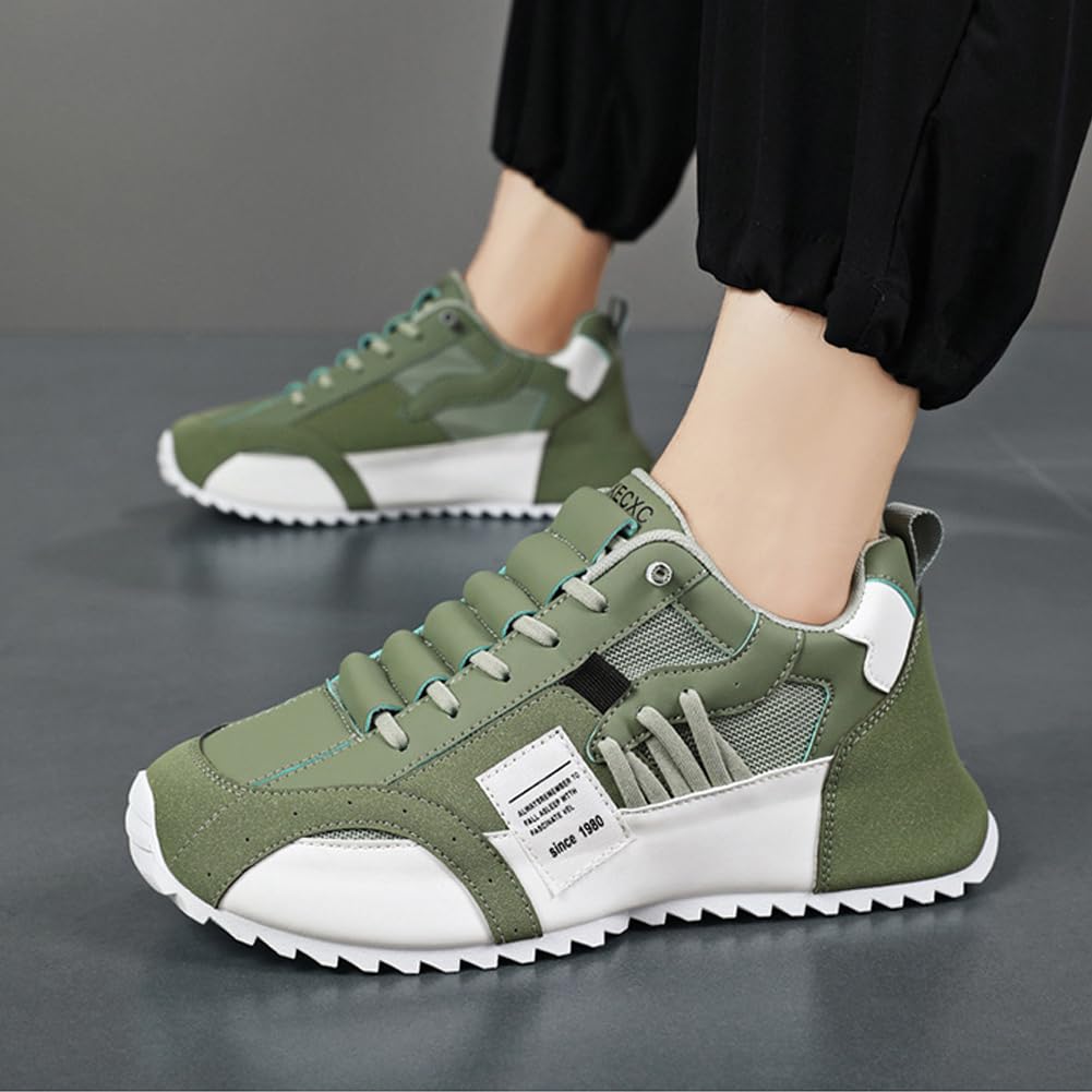 Sneakers Spesse Moda Uomo, Inserti in PU e Mesh, Suola in PVC Leggera, Scarpe Sportive Casual per Camminata e Allenamento