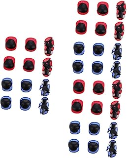 CLISPEED Conjunto De 6 Conjuntos De Equipamento De Patinação Infantil Joelheiras De Gel Para Joelheiras De Gel Para Joelheiras De Joelho Para Crianças Patinete Protetor De Joelho Em Gel