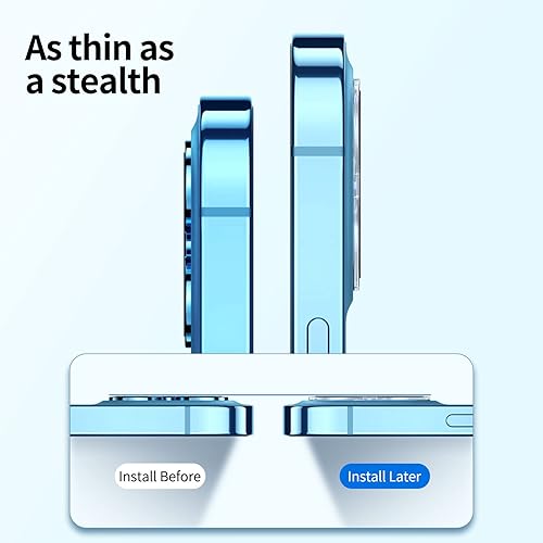 Miniatura 5 de NEW'C Paquete de 4, 2 protectores de pantalla para iPhone 12 6.1 pulgadas + 2 protectores de lente de cámara, protección de sensor, película de