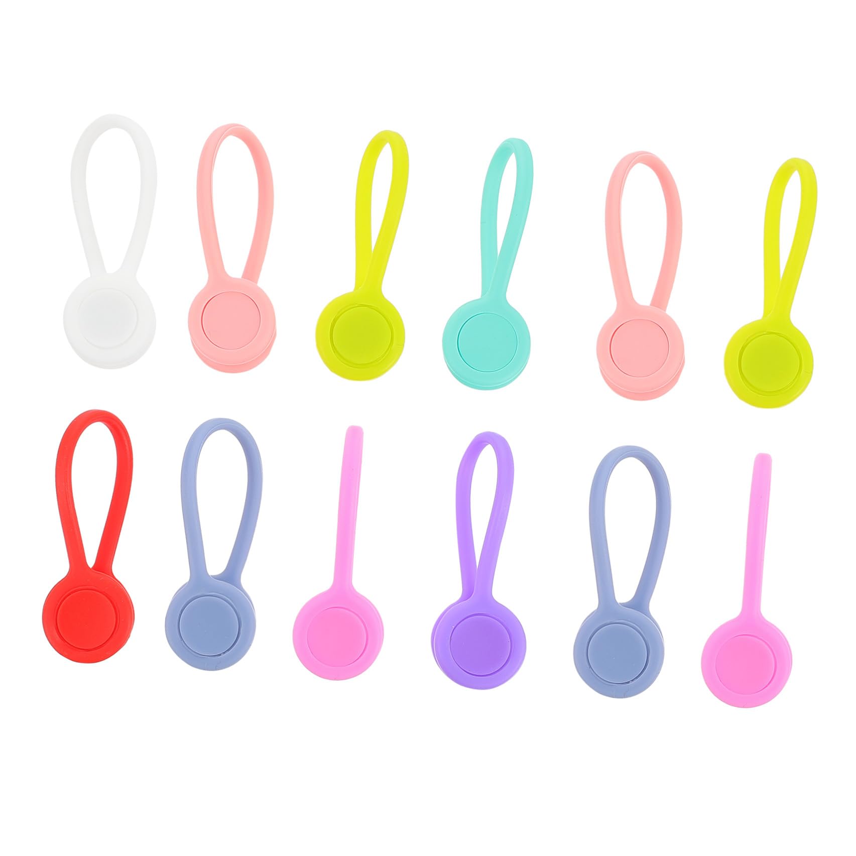 BESTonZON 48 Piezas abrazadera de cable soporte para auriculares soportes magnéticos para cables enrollador de cable magnético enrollador de cordón magnético bridas magnéticas Linea de datos