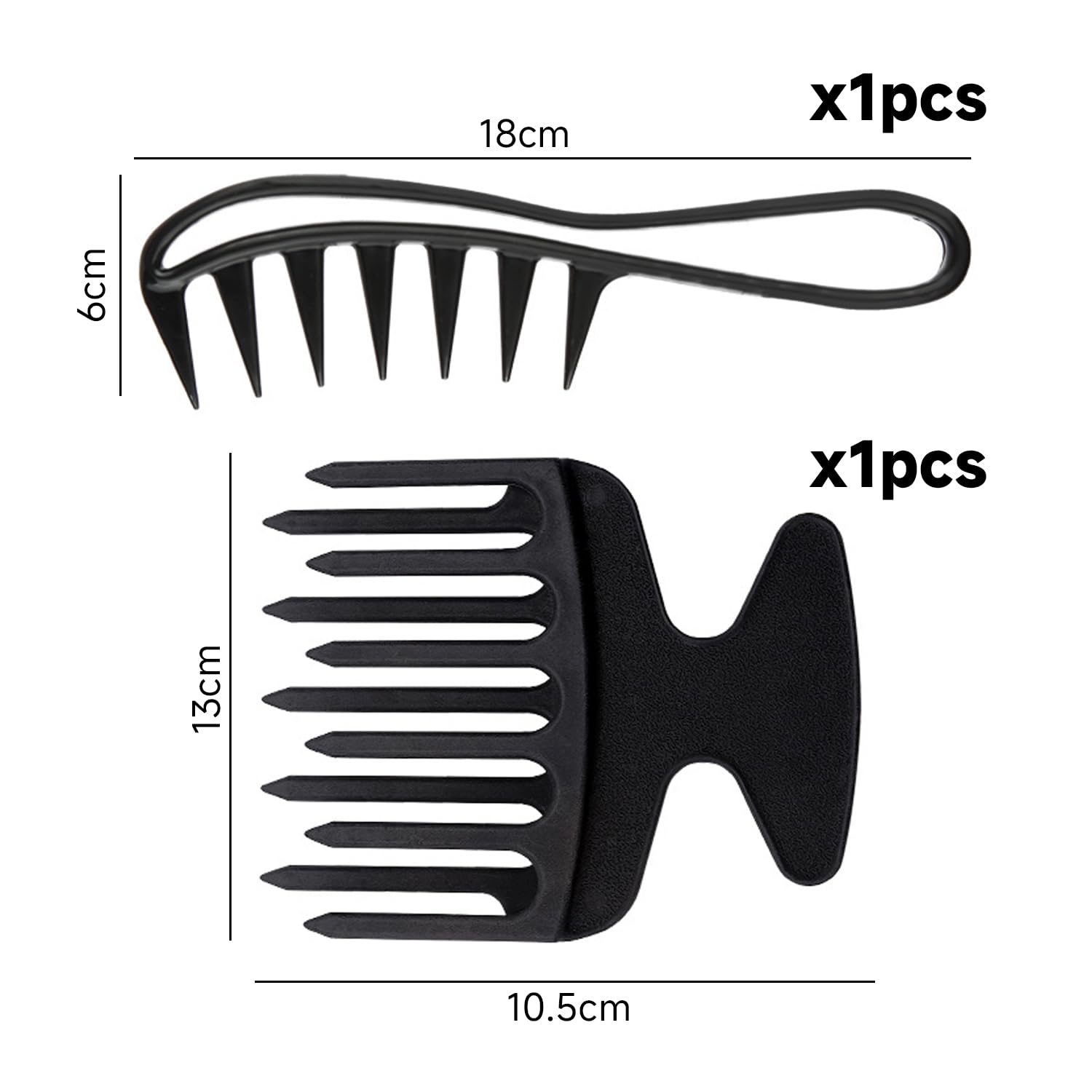 2 Pezzi Di Pettine Largo, Pettine Ricci, Produzione Di Acconciature Di Strumenti, Pettine Portatile, Strumento Per Salone Per Parrucchiere.