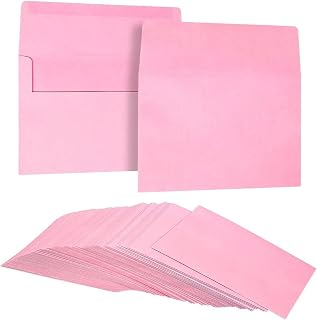 Juvale A7 Pink Envelopes - 5.25 x 7.25 In, Pink, 100 Count, Lined - For Wedding Invitations & Mailing Envelopes
