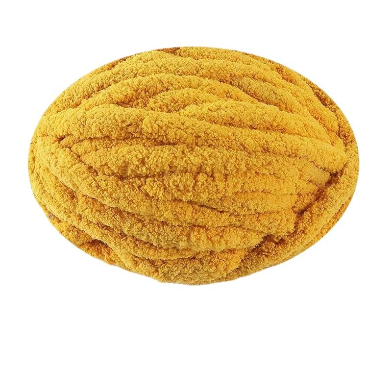 Yarn Knitting Yarn Soft Chunky Wool Crochet Ball Craft Multi Color Bulky Crochet 250g, for Blanket DIY Craft Multicolour Ginger Yellow