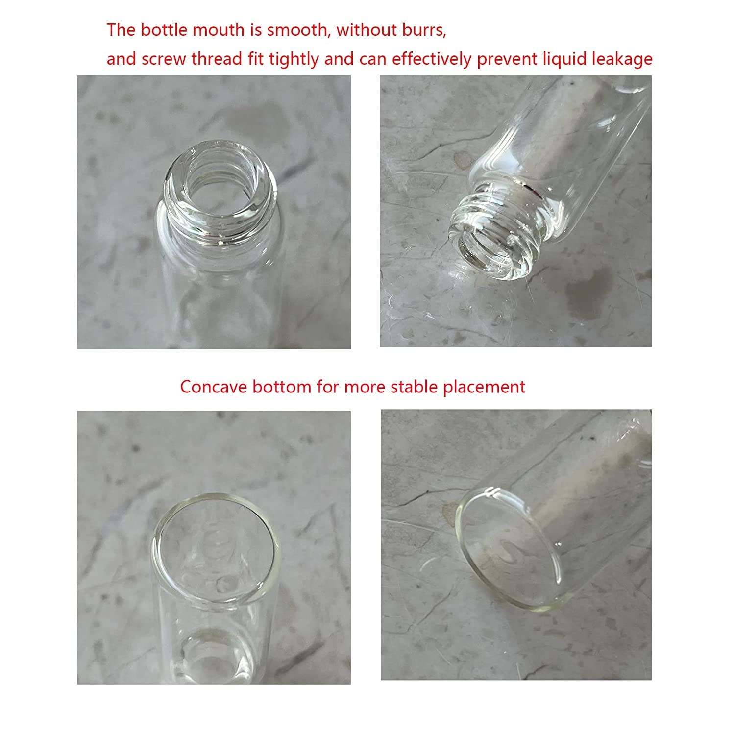 3ml Sample Glass Vials with Screw Caps, Lab Storage Empty Bottle, Clear Borosilicate Glass, Black 13-425 Polypropylene Screw Cap with PE Liners, Pack of 100