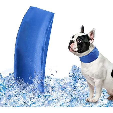 Amazon ひんやり バンダナ ペット 犬用クールバンダナ 用ネッククーラー 首冷却 ひんやり首輪 冷え冷え 保冷 夏用品 熱中症対策グッズ 首冷却 丸洗い 散歩 犬猫兼用 ブルー M Doopwt ベーシック首輪 通販