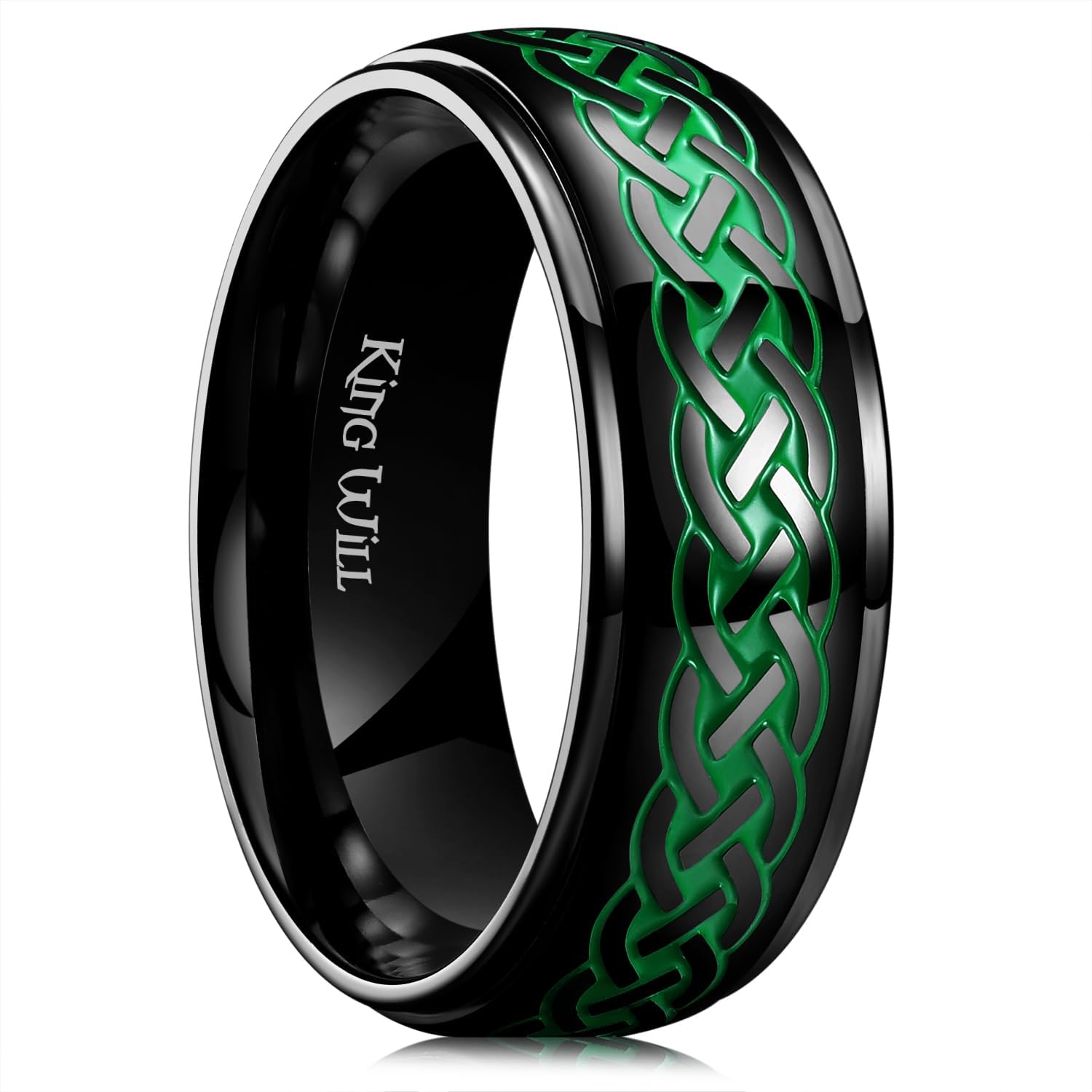 316L Stainless Steel Wedding Band for Men Women- Celtic Knots and Nature Style Design Wedding Ring in Multicolor Available Comfort Fit Size 7-14