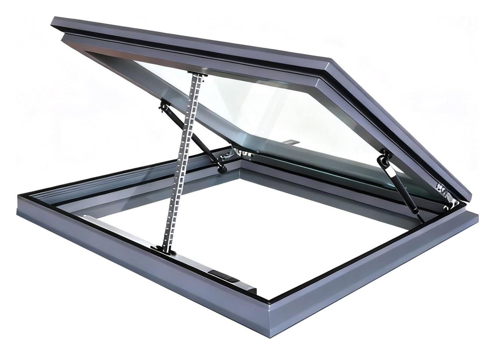 Elektryczne okno dachowe do domu, dwuwarstwowe szkło hartowane i okno wentylacyjne ze stopu aluminium, na poddasze, piwnicę, do ogrodu, 90 x 100 cm
