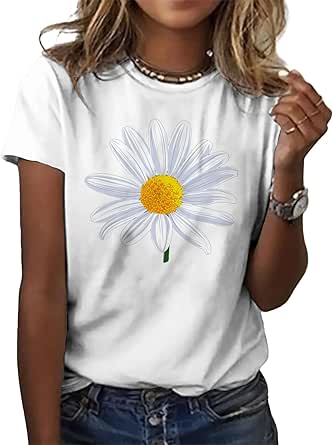 Women's Short Sleeve Printed Tunic Top – Comfy Casual Tee For Summer, Vacation, And Everyday Wear