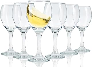 Limoncello & Port Wine Glasses - Crystal Cordial Shot Glasses with Stem, 3 oz (Set of 6) (5OZ)