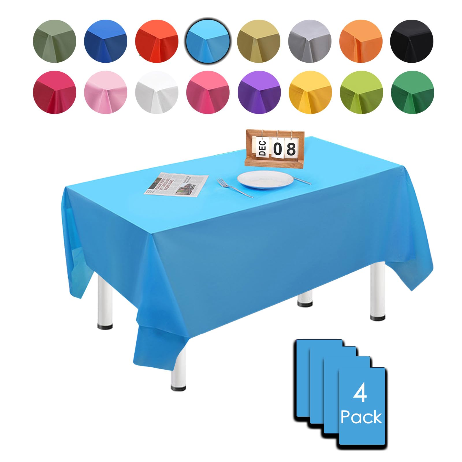 Nappe jetable,2 Pièces Nappes Jetables, Nappes Fête Rectangulaires à