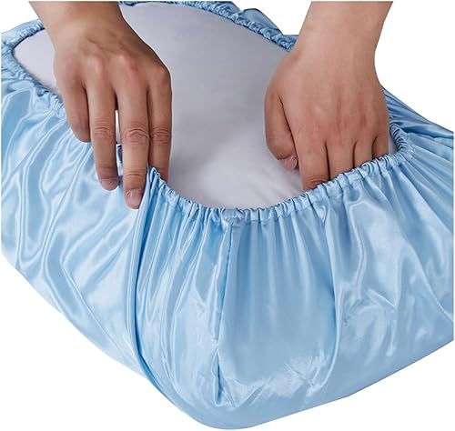 Miniatura 4 de Funda de almohada 100% seda satinada, beige, tamaño King 20 x 40 pulgadas