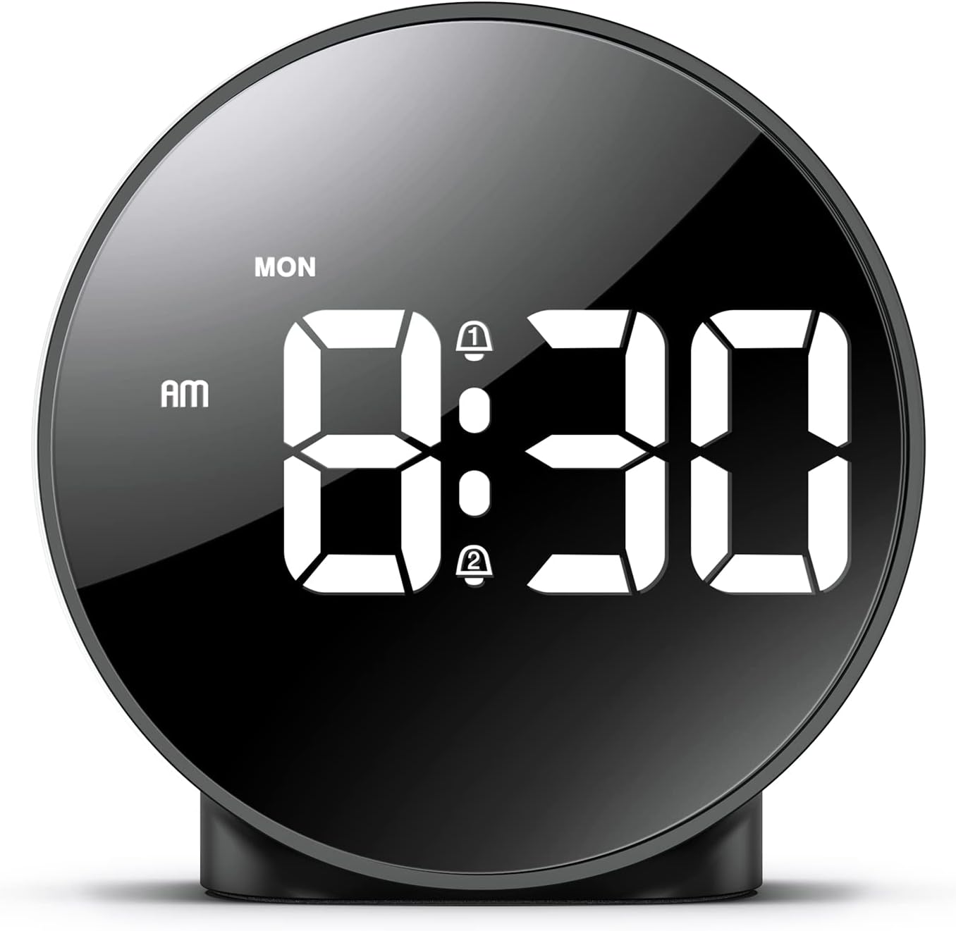 OQIMAX Newest Digital Alarm Clock for Teens, Alarm Clocks Bedside with Large Curved LED Display