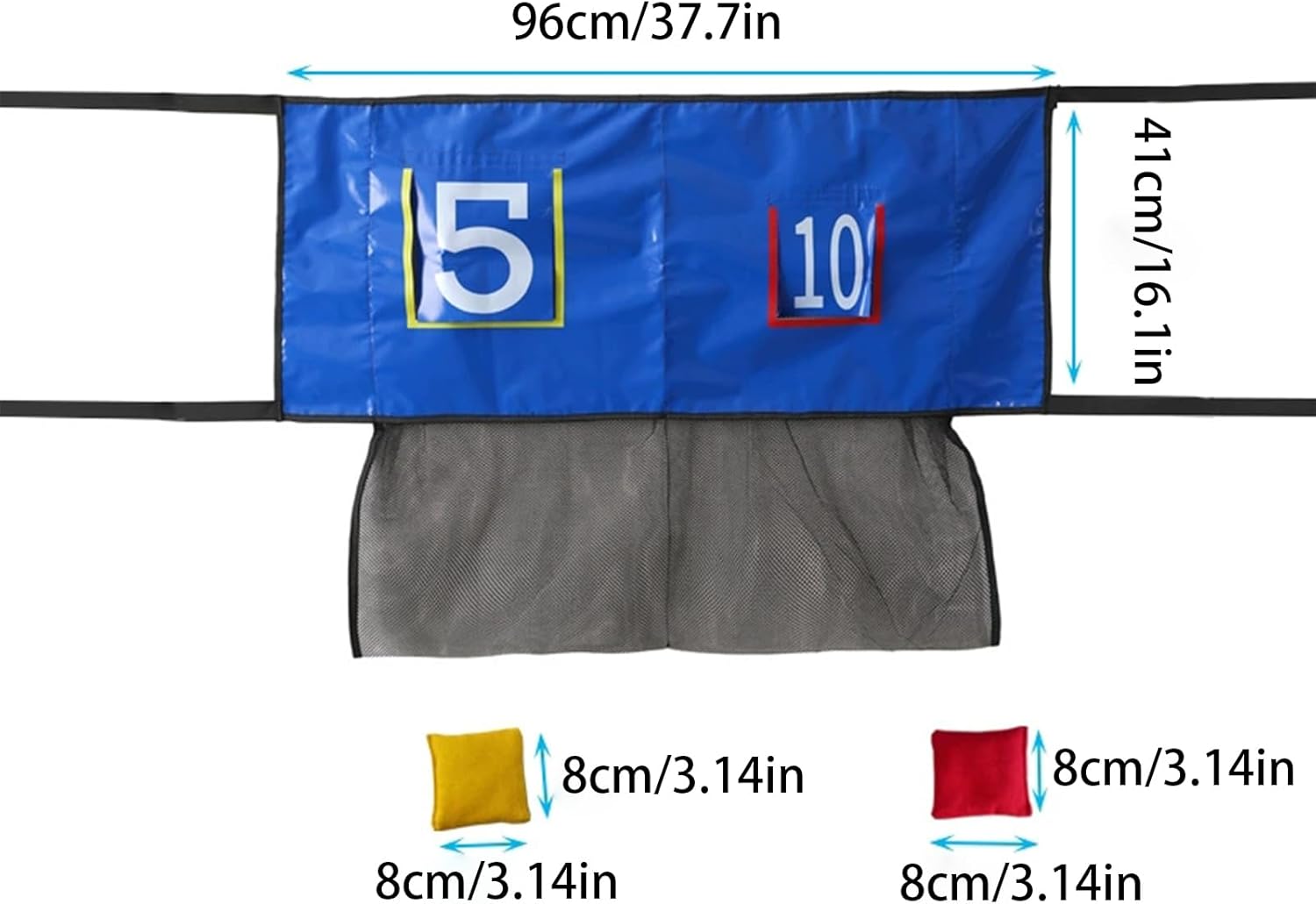 Throwing Net | Waterproof Interactive Sandbag Toss Games - Trampoline Tossing Target - for Kid Boys Girls Children Garden Yard Backyard Grass Lawn Park