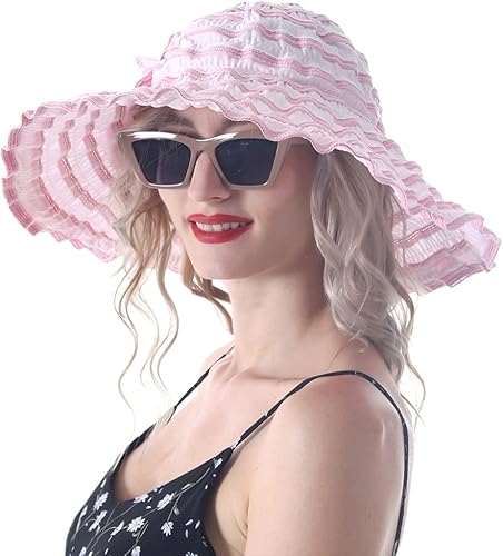 Miniatura 9 de Sombreros de sol de playa vintage para mujer, sombrero de verano plegable de ala ancha