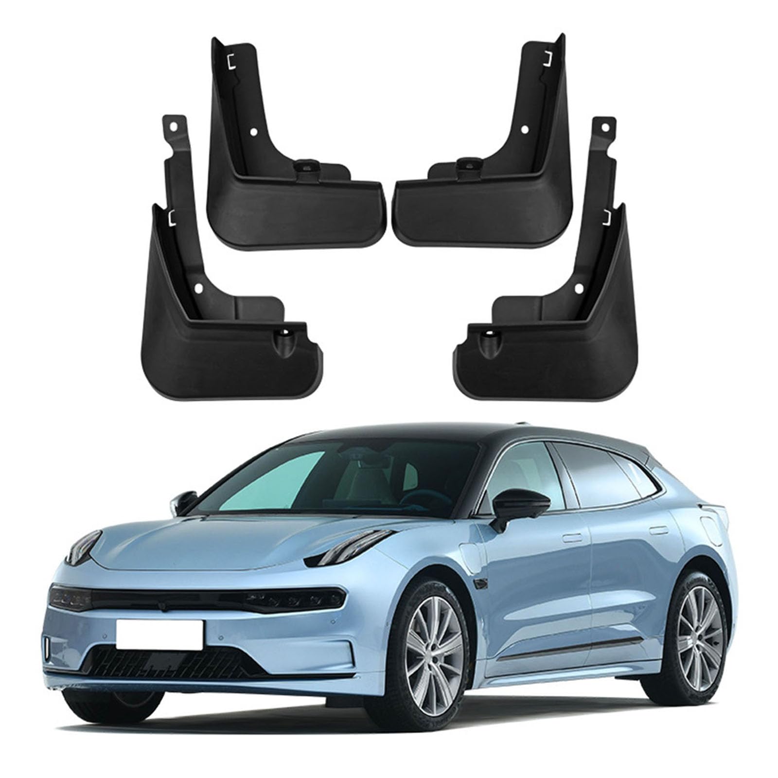 YPSBBHD Car Mud Flaps Fender Splash Guards, Compatible with ZEEKR 001 2021-2023, Splashproof Exterior Accessories for Car Wheel Protector