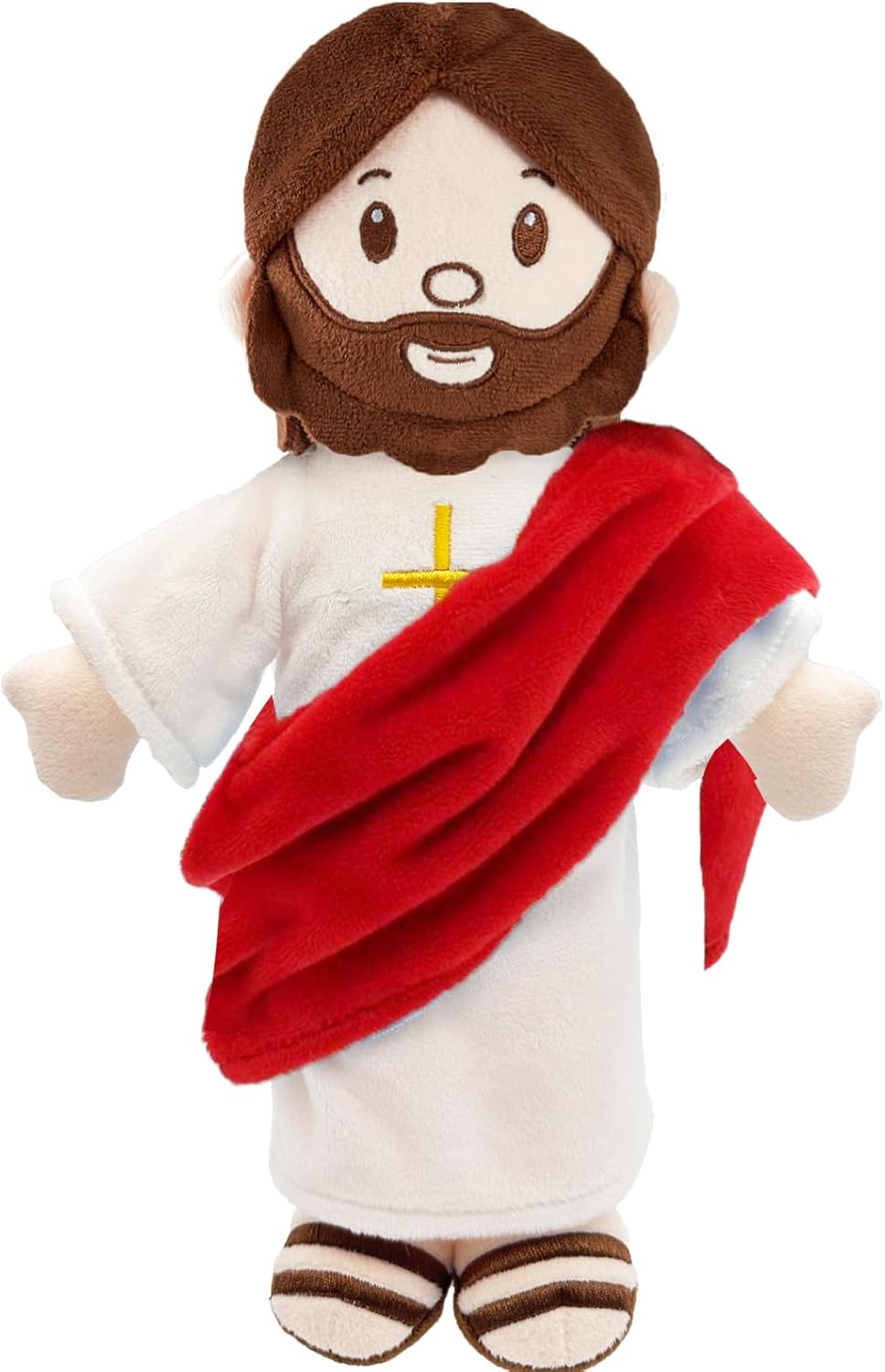 Jesus Plush Doll Jesus Plushie Stuffed Toy Christian Stuff Religious for Kids Christening Easter 13" (Red)