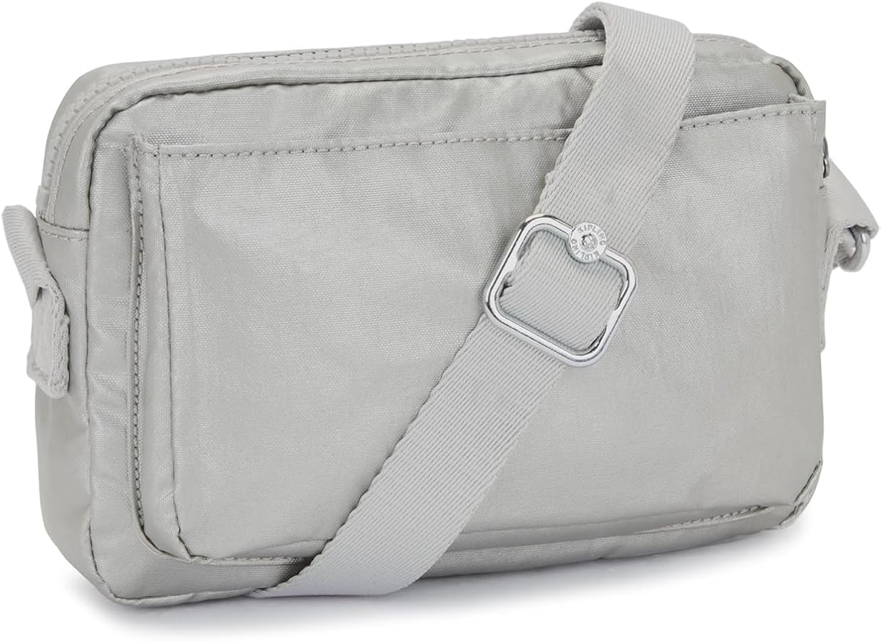 Kipling Womens Abanu Crossbody Bag Bright Metallic 7.8 x 5.3 x 3