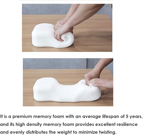 Miniatura 4 de Dr.Baremi - Almohada cervical para dormir, en forma de C, alivio de la posición de la columna cervical de espuma viscoelástica, soporte de cuello