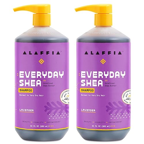 Alaffia Champú de karité EveryDay, champú de limpieza suave para cabello normal a seco, hecho con manteca de karité sin refinar de comercio justo, disponible en Yaxa Mexico