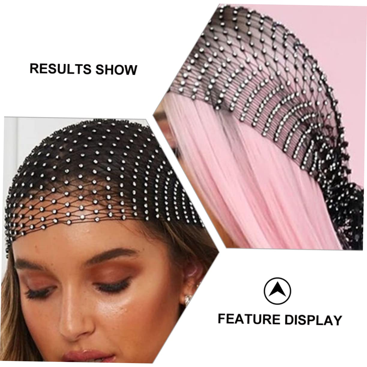 GALPADA 3pezzi Elegant Mesh Veil Headband for Women Unique Hair Accessory for Weddings Festivals and Parties Comfortable Elastic Design