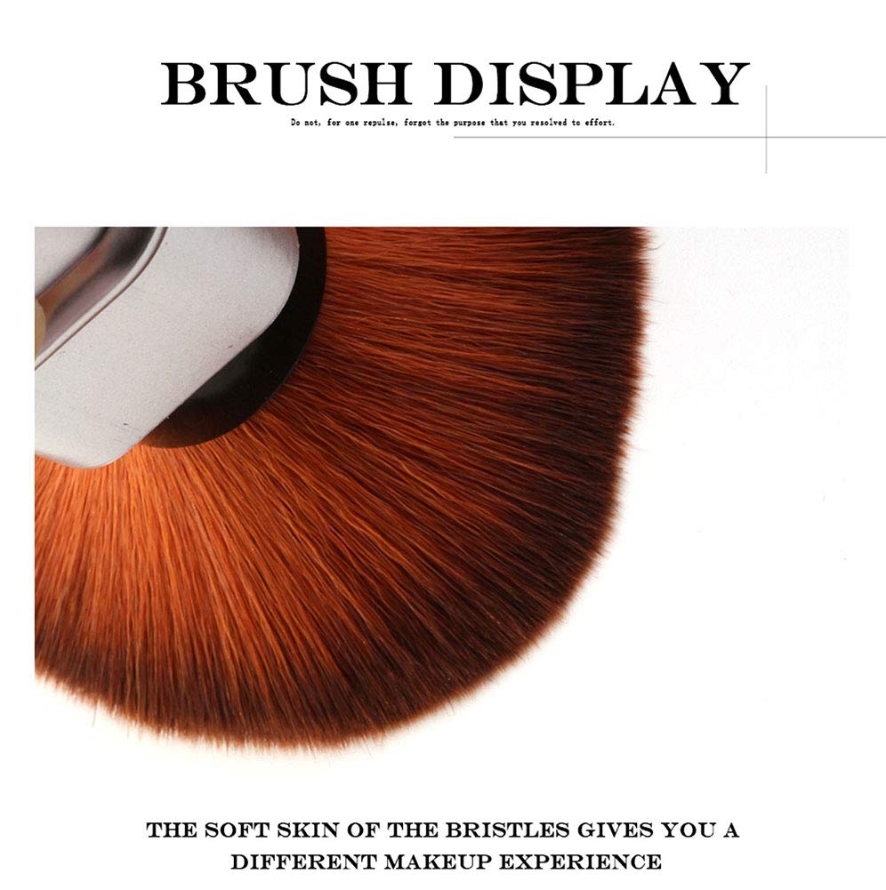 Pennello Kabuki retrattile, Pennello fard per applicare la cipria in movimento, Blush brush (d'oro)