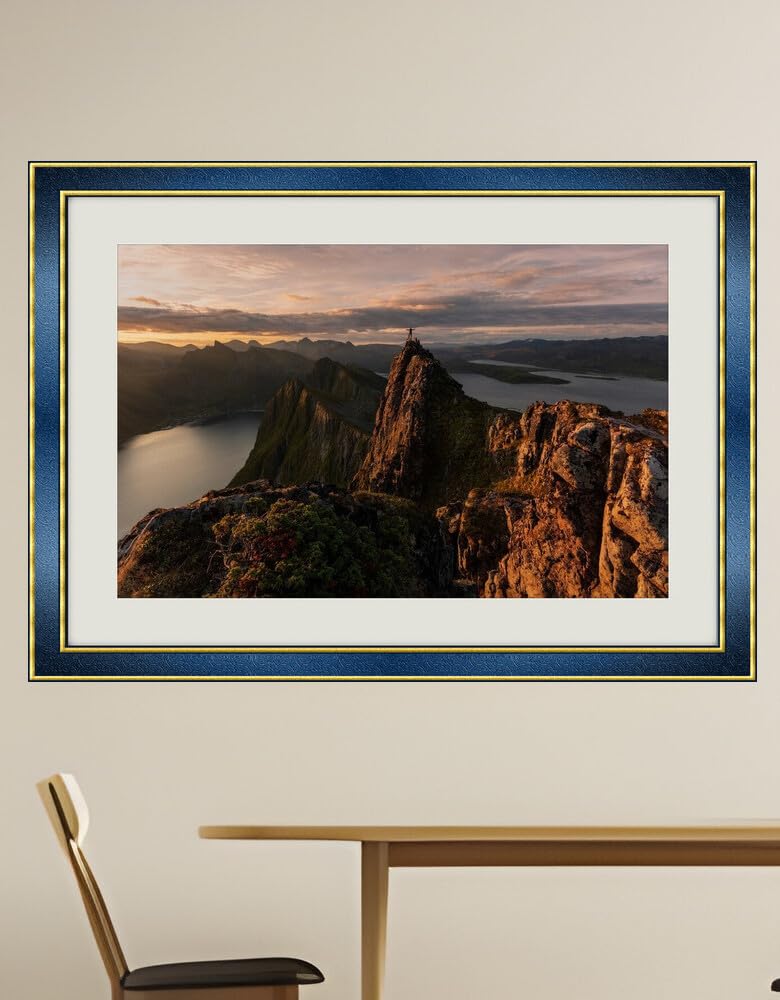 JVERF - JZZH25874 Norway Mountains Senja Crag Fjord| Self-Adhesive Painting | Frameless