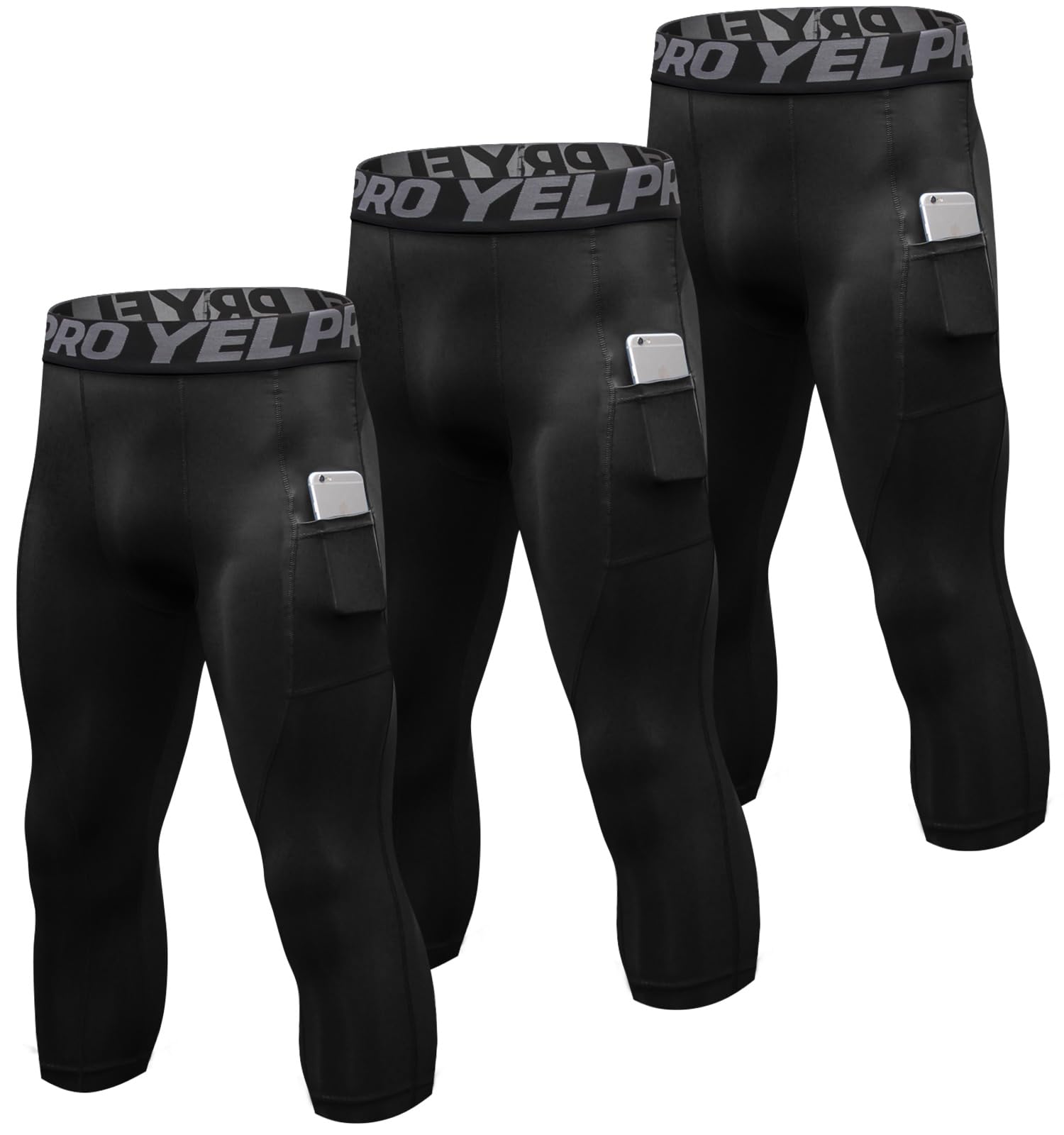Compression Shorts Men, Dry Fit Active Running Workout Gym Yoga Cycling Shorts Mens Spandex Shorts Underwear Pockets-image-41