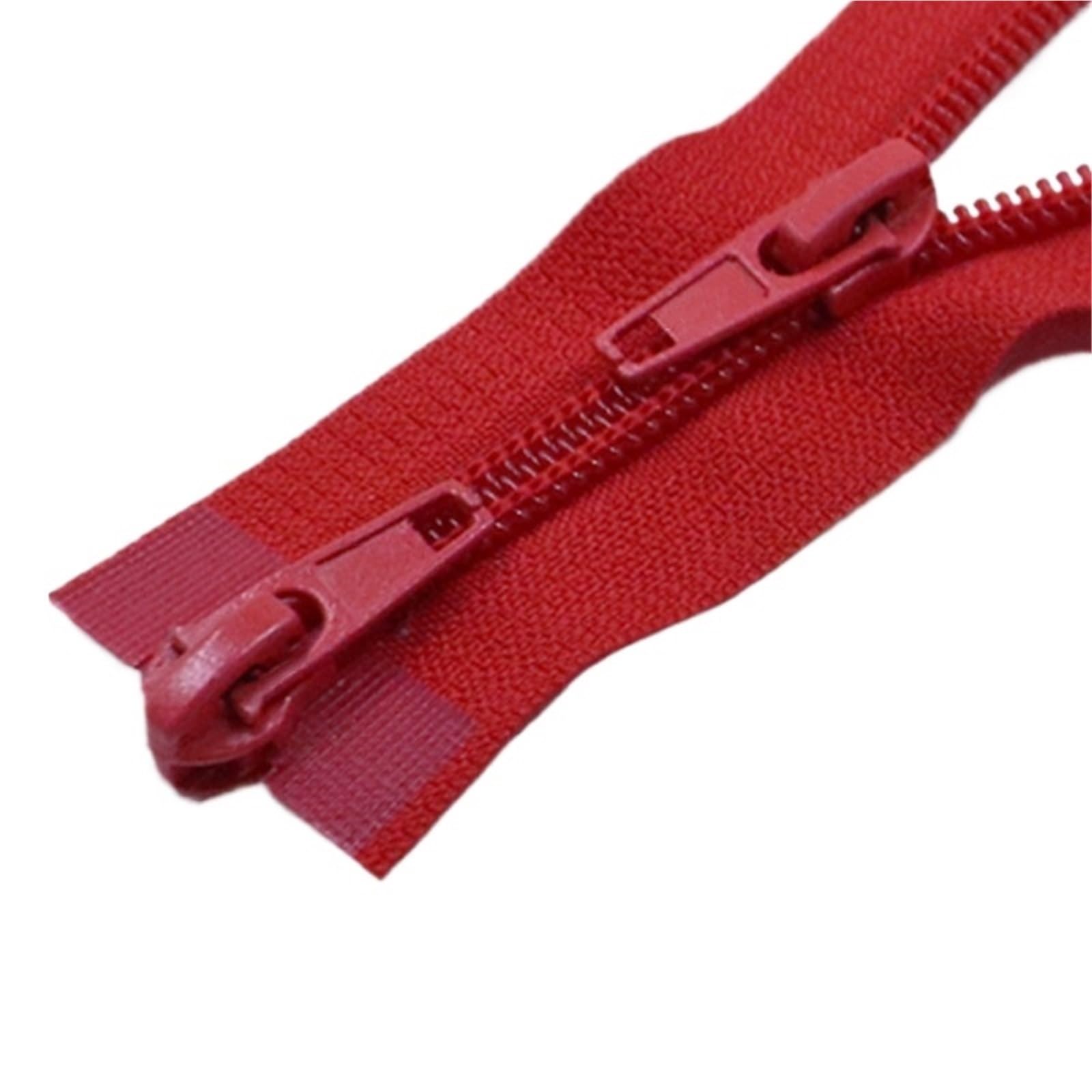Zippers Sewing, Two-Way Separating Zipper 5# Nylon Double Slider Multicolor 60-500cm for Sewing(Red-100cm)