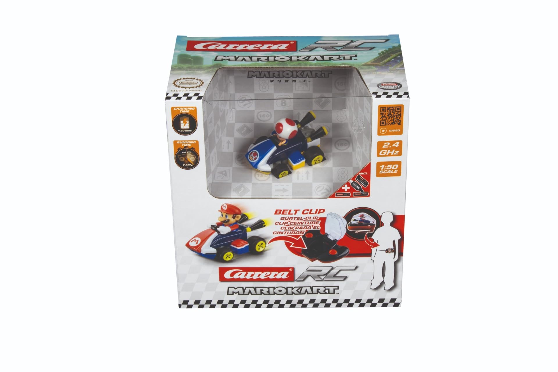 Carrera - 370430005P - 2,4GHz Mario Kart Mini RC, Toad (Paperbox)