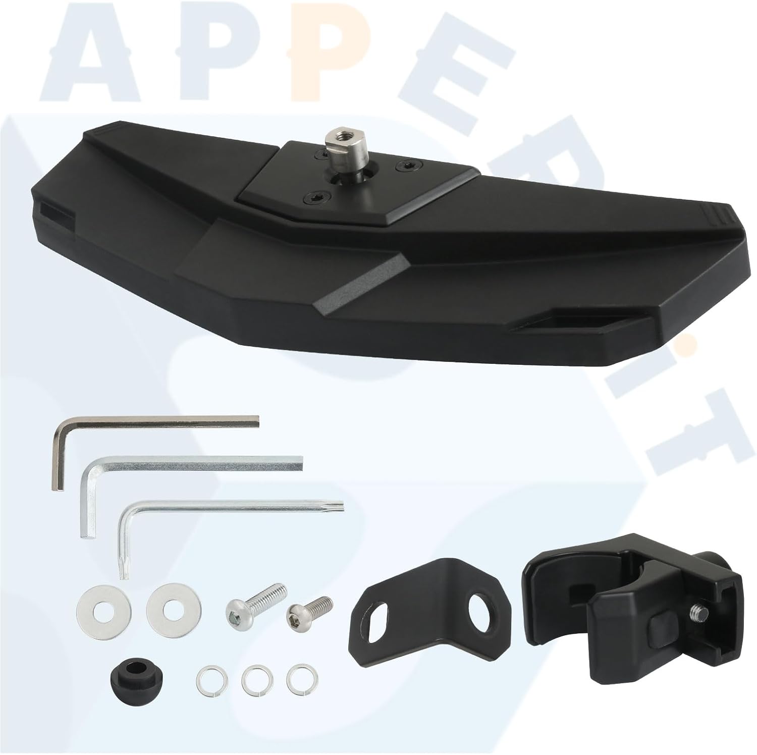 UTV Rear View Mirror, 360° Adjustable SXS UTV Center Mirror with Aluminum Clamp 1.5"-2" Compatible with Polaris RZR 1000 Pioneer Talon Kawasaki KRX Mule Can Am X3