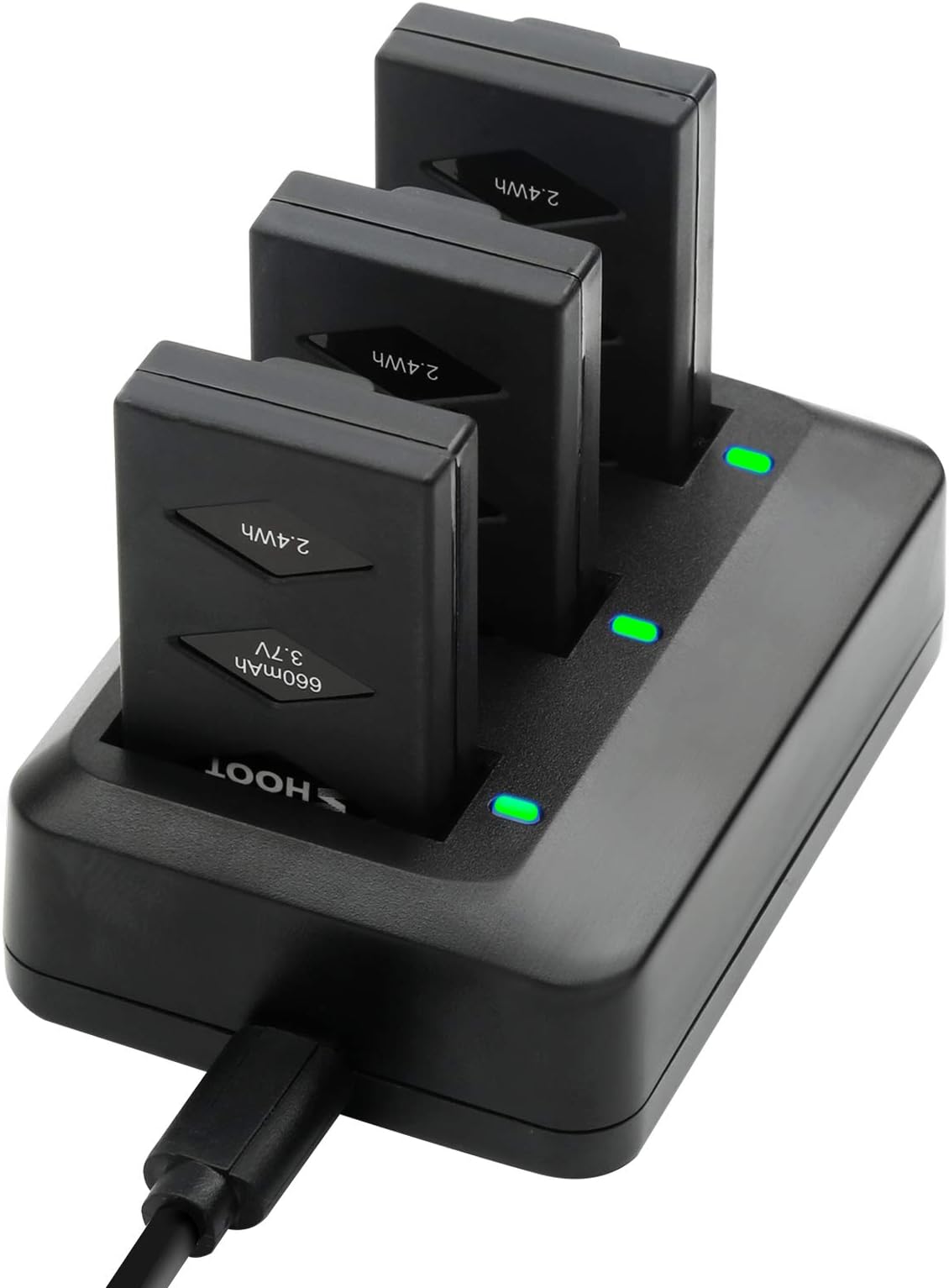 D&F Replacement Battery 3 Pack 660mAh Battery with Rechargeable Charger for Parrot MiniDrone Jumping Sumo,Swing,Mambo,Parrot Mini Drone Rolling Spider