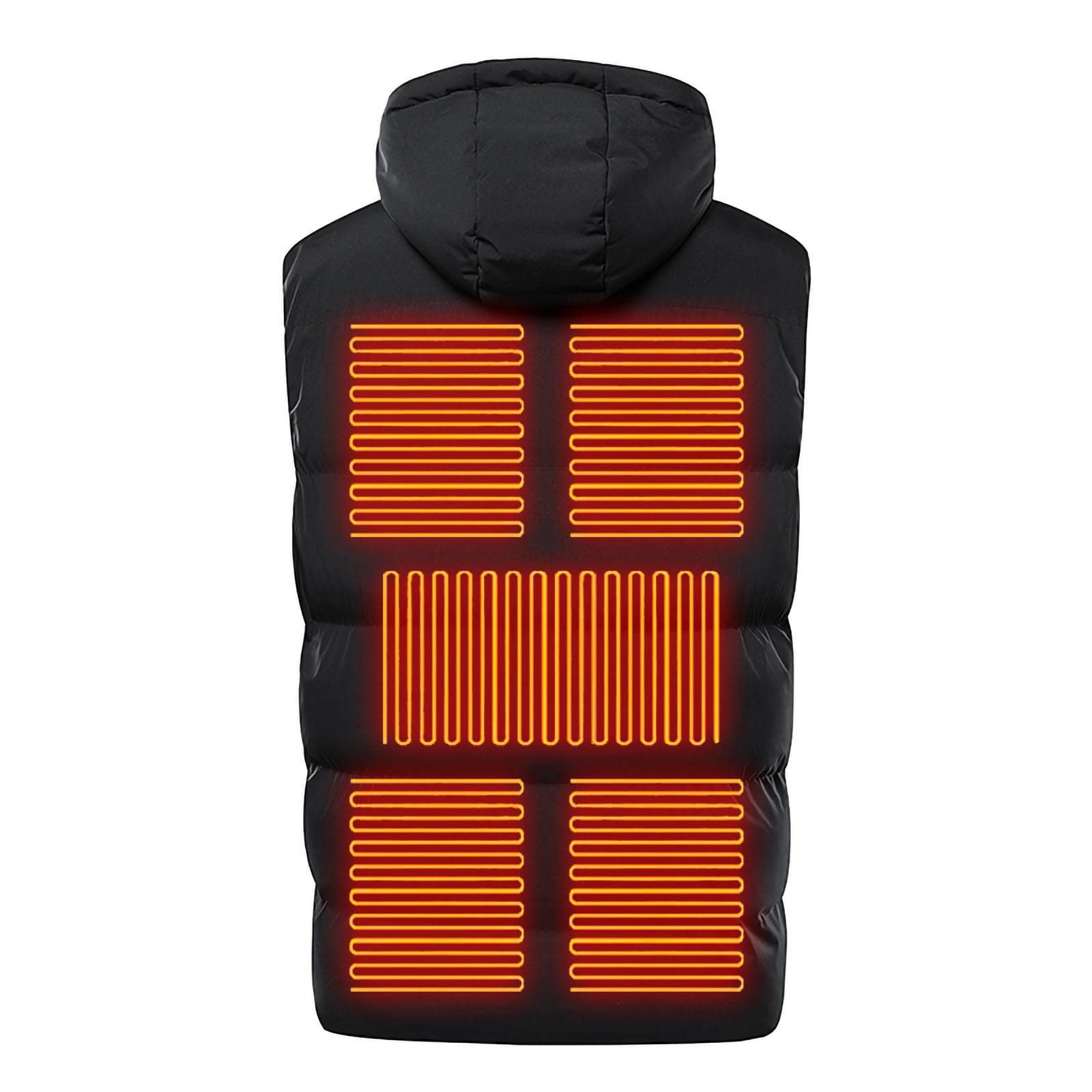 SYDUZAX Gilet Riscaldato con Cappuccio Uomo Donna 2024 Nuovo Offerte Controllo a Due Pulsanti 7 Zone di Riscaldamento Gilet Riscaldabile Inverno Caccia Moto Lavoro All'aperto Campeggio Ciclismo