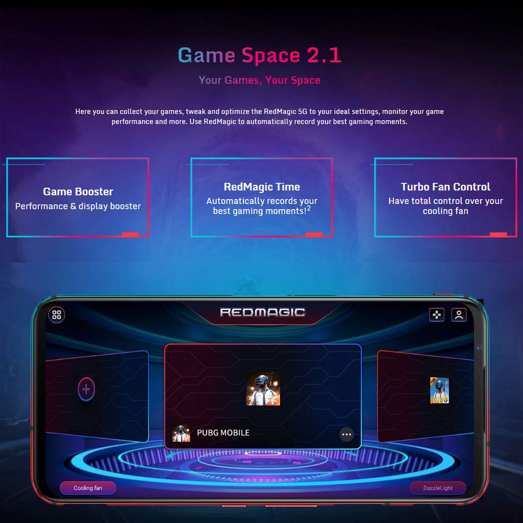 Nubia Red Magic 5S Gaming Phone 5G Android Sonic Silver
