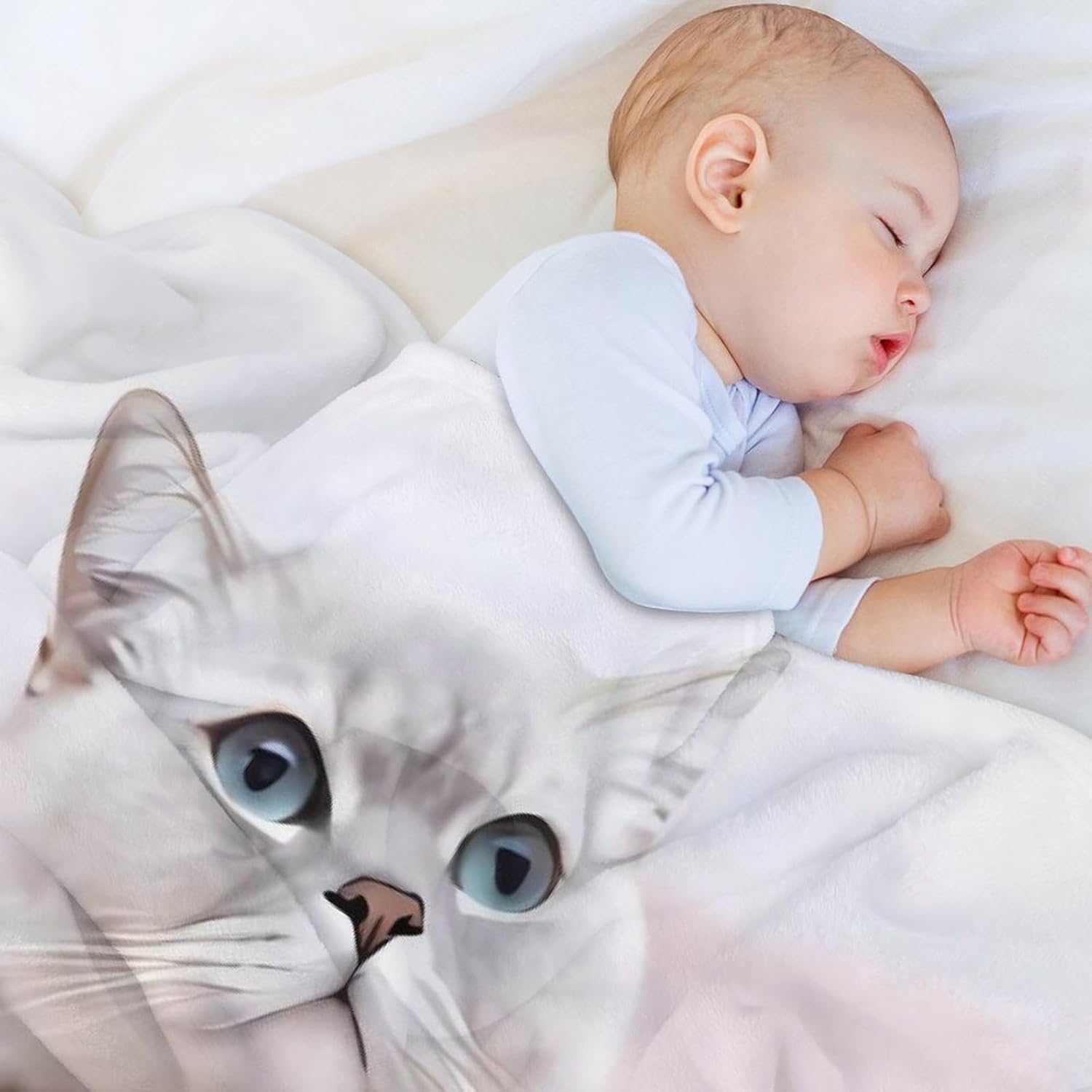 Cats Blanket Super Soft Warm Flannel Throw Blankets Lightweight Breathable Bath Towel Cozy Luxury Blanket for Couch Home Decor Tapestry for Travel Camping