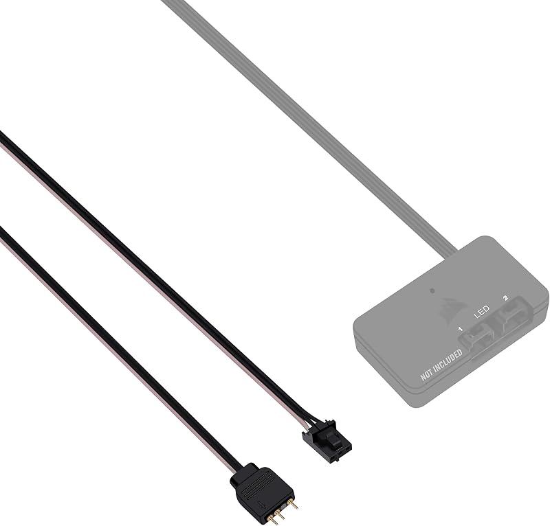 EZDIY-FAB Adapter Cable for Corsair Lighting Node Pro and for Corsair iCUE Commander PRO (hub is not Included), Smart RGB Lighting, Connect to Any 5V 3-Pin ARGB Devices (2 x 20cm)