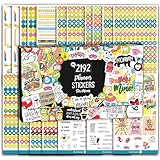 Vladi Creative Busy Mom Planner Stickers - 2190+ pcs, 18 Sheets, Decorative & Productivity-Boosting Colorful Stickers for Journals, Calendars, Scrapbooking, Time Management, & DIY Planner Decoration