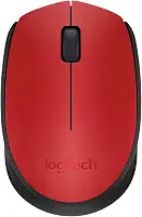 Mouse sem fio Logitech M170 com Design Ambidestro Compacto, Conexão USB e Pilha Inclusa - Vermelho, Pequeno