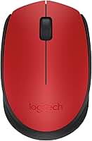Mouse sem fio Logitech M170 com Design Ambidestro Compacto, Conexão USB e Pilha Inclusa - Vermelho