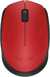 Mouse sem fio Logitech M170 com Design Ambidestro Compacto, Conexão USB e Pilha Inclusa - Vermelho, Pequeno