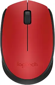 Mouse sem fio Logitech M170 com Design Ambidestro Compacto, Conexão USB e Pilha Inclusa - Vermelho, Pequeno