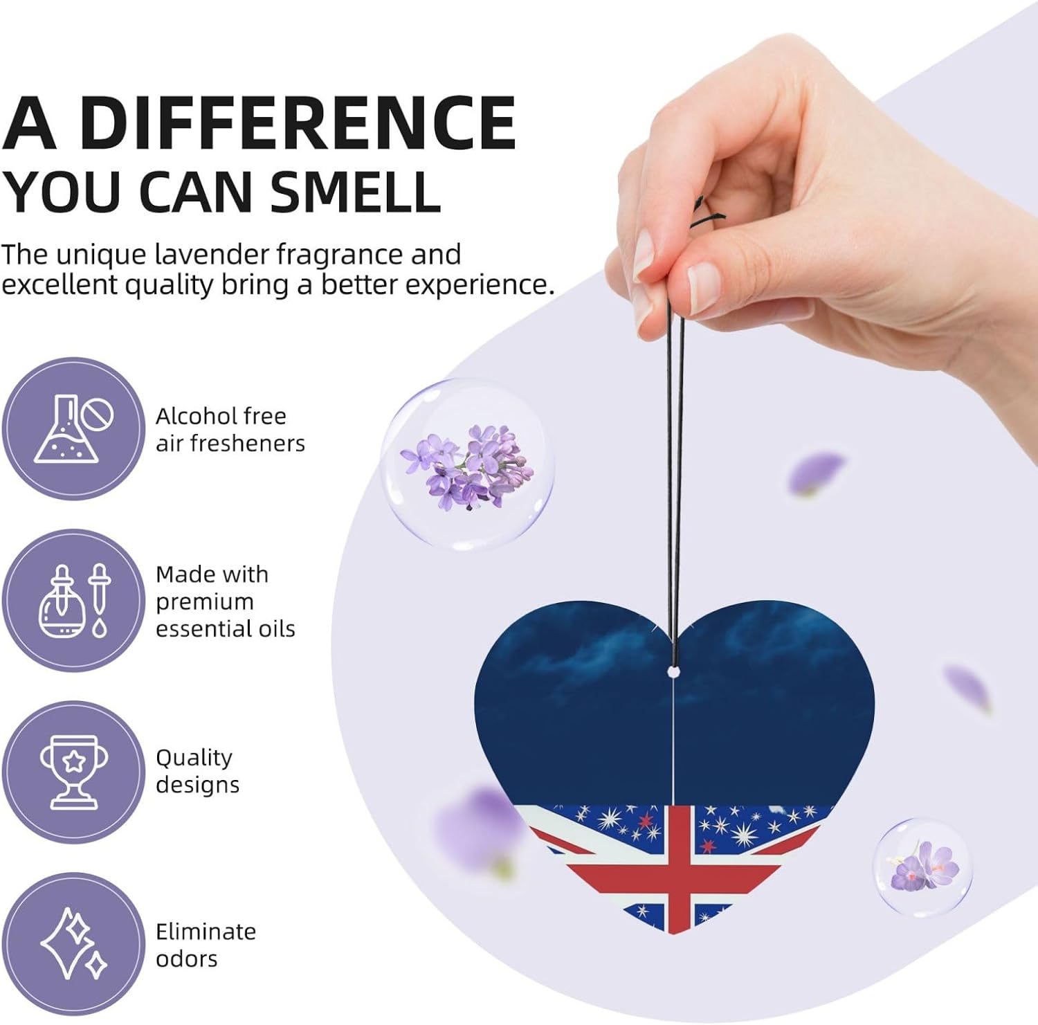 6 Pcs Car Air Fresheners Personalized New Zealand Flag Aromatherapy Tablets Hanging Fragrance Scented Cards Funny Incense Chips For Rearview Mirror Accessories image 5
