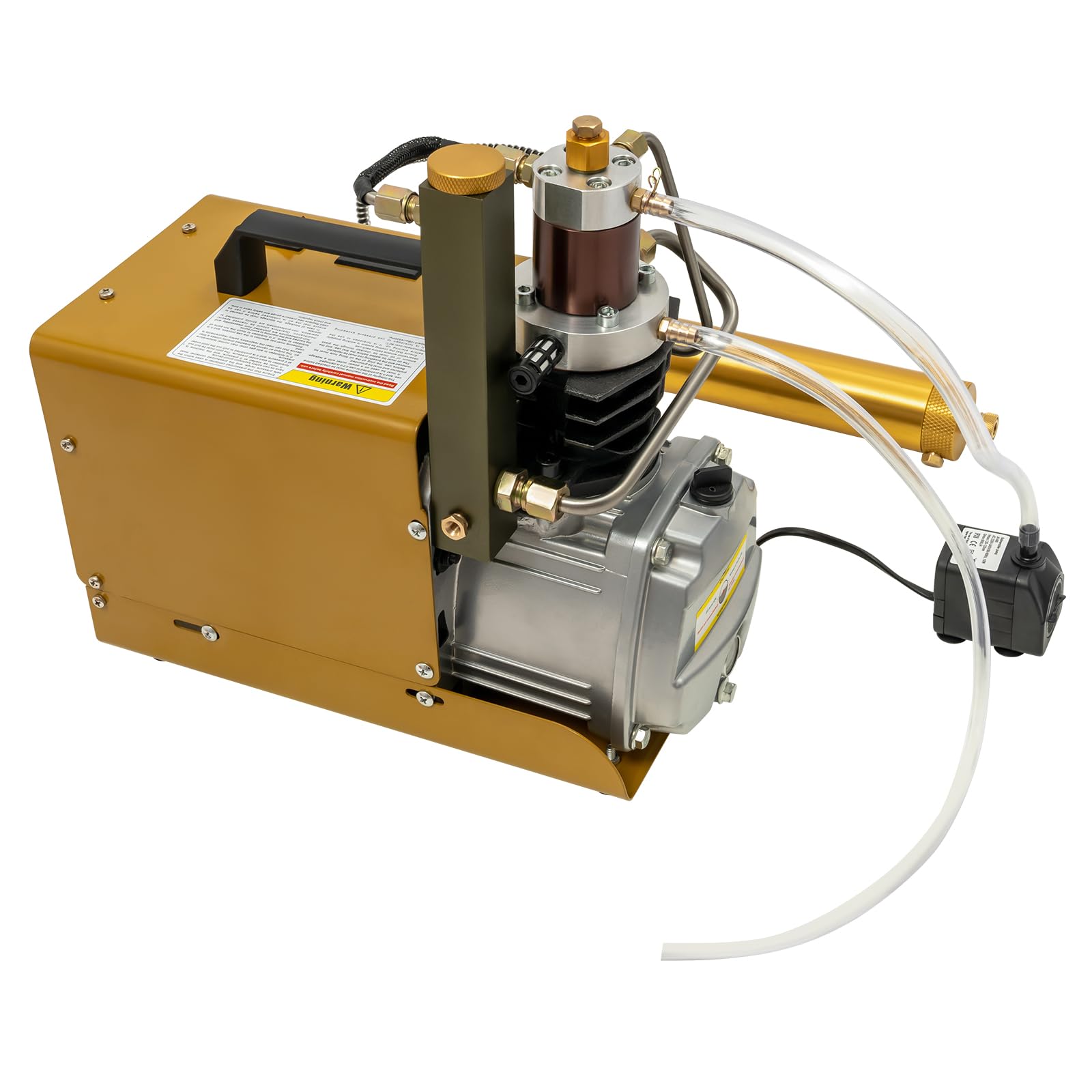Bomba de aire de alta presión para neumáticos e industria, 220 V, 1,8 kW, 30 MPa, bomba de inflado para mangueras de aire, bomba sumergible con válvula de alivio integrada