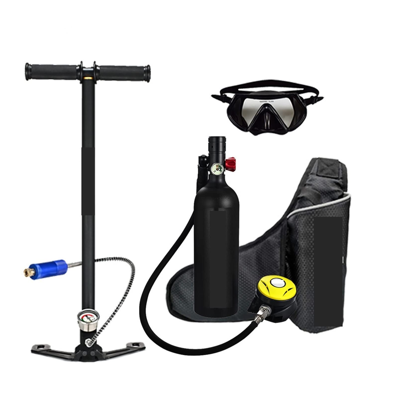 Sprzęt do nurkowania Butla Do Nurkowania Dostarcza Butlę Z Tlenem Do Nurkowania Respirator Do Nurkowania Korzystanie z bezpieczniejszego(Black Package D)