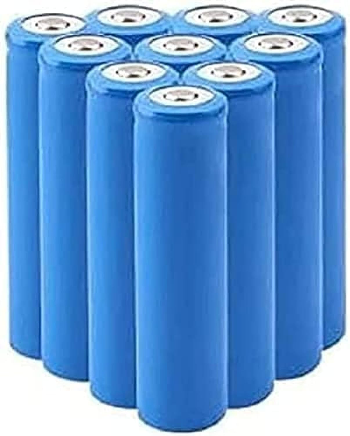 10 Pcs 3.7 5000mah Large Capacity ICR Top for Torch, Head Lamp